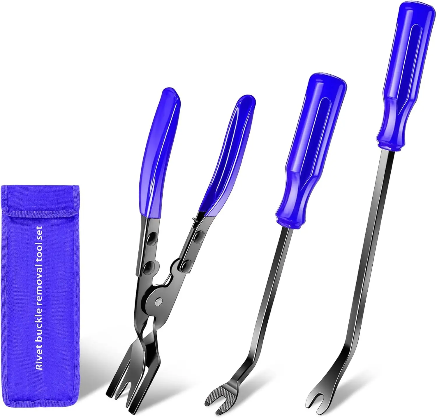 3 Pcs Auto Clip Pliers Set & Fastener Remover, Car Trim Rivert Removal Tool Repair Kit with Storage Bag for Automotive Door Panel