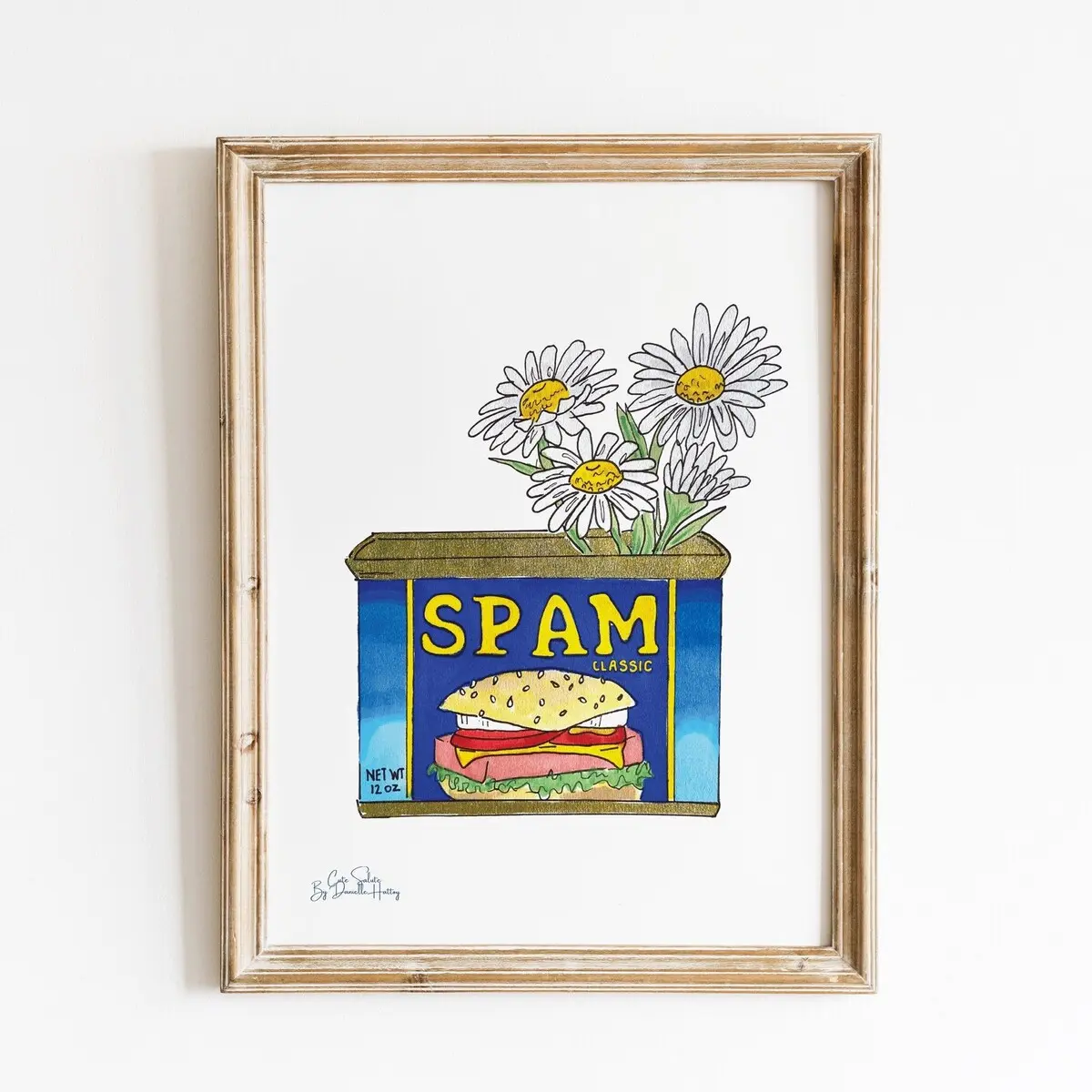 Pop Art, Hand Illustrated, Pop Wall Print, Spam Wall Art, Wall Print, Room Decor