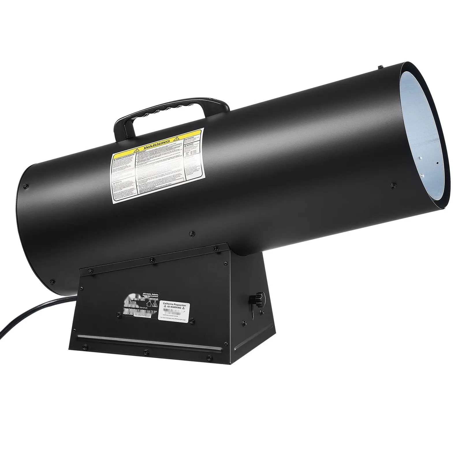 Portable Propane Air Heater 125000 BTU with Stepless Temperature Settings for Outdoor Use, Compact Patio and Workshop Heater with Adjustable Thermostat, Safe Ignition, and Efficient Warmth