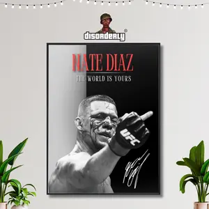 Nate Diaz Scarface POSTER UNFRAMED , UFC POSTER UNFRAMED , MMA POSTER UNFRAMED , Fighter Motivation, Bedroom Wall Decoration, Wall Decor, Wall Art