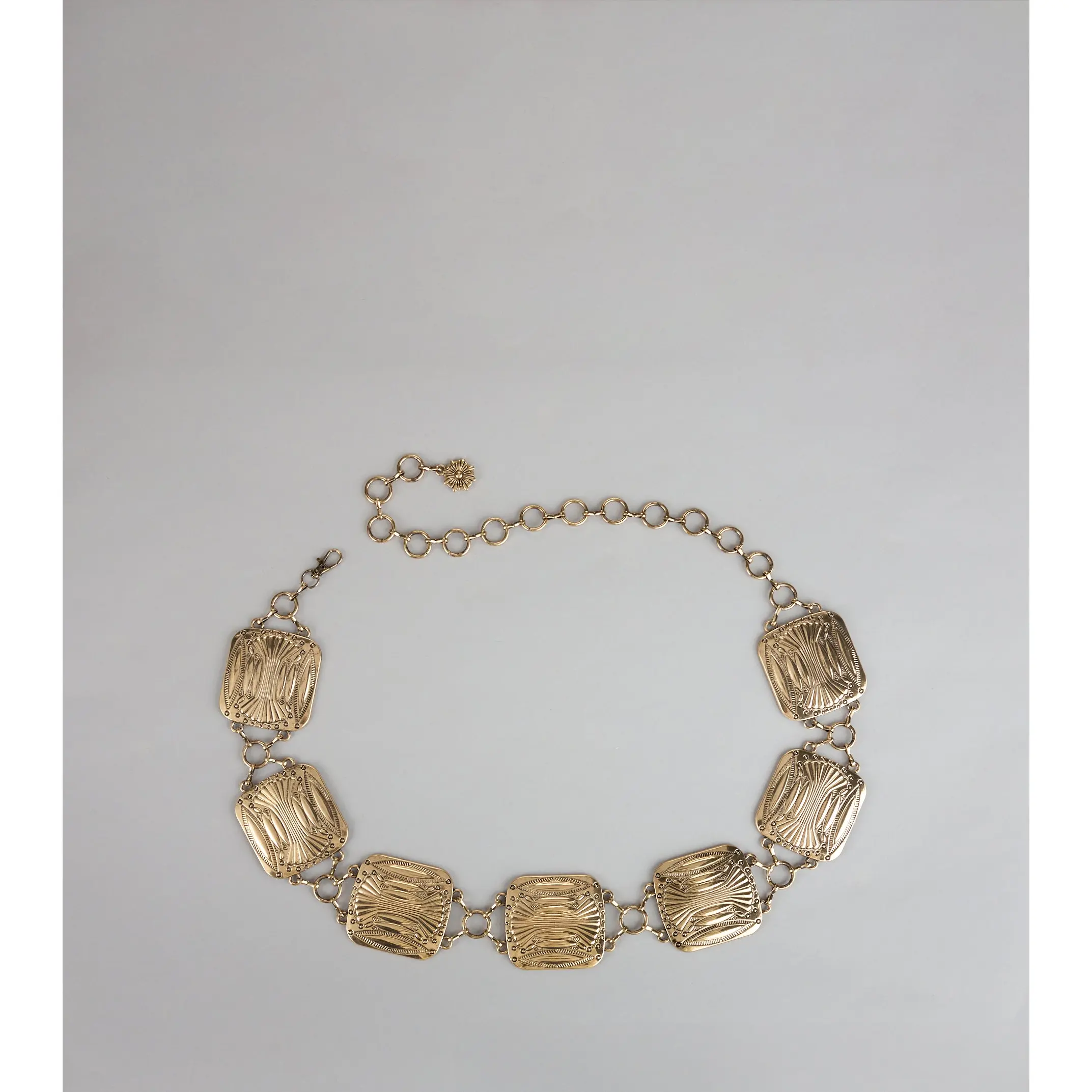 Vintage Glam Square Concho Chain Belt