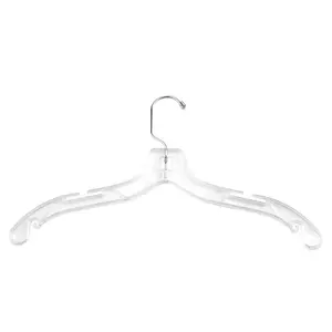 505 plastic dress hanger, middle heavy weight, 17", clear (pack of 100)