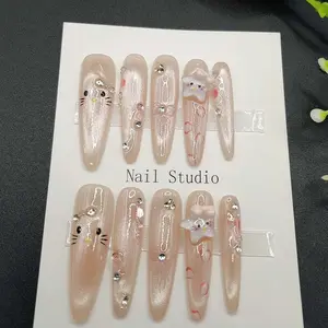 Handmade Press On Nails | 10pcs Set | Reusable Fake Nails
