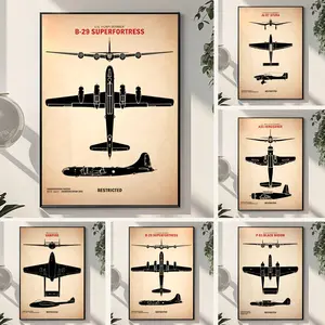 F-Fighter Plane Poster HD Sticky Waterproof Wall Art | High Quality Print Aesthetic Home Living Bedroom Bathroom hallway Decor Trendy Room Decoration | Multiple Size Options Available