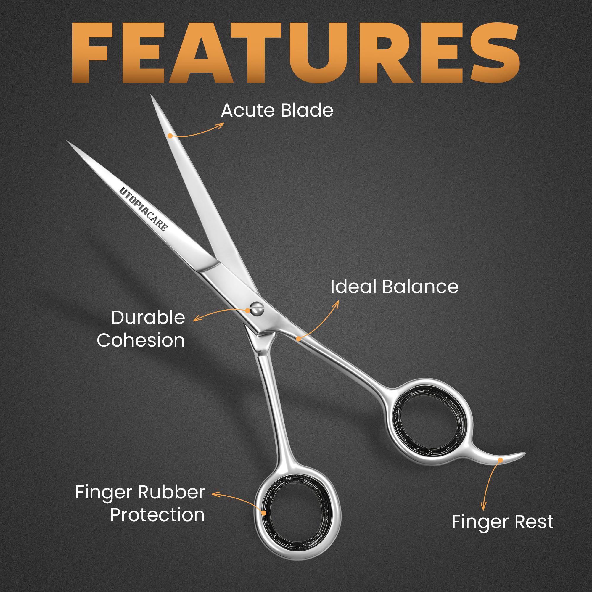 Utopia Care 6.5” Professional Hair Cutting Scissors – Premium Stainless Steel Salon Shears with Razor Sharp Blades for Men, Women & Kids Utopia Care 6.5” Professional Hair Cutting Scissors – Premium Stainless Steel Salon Shears with Razor Sharp Blades for Men, Women & Kids