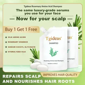 【 Buy 1-Get 1 Free!】Tgideas Rosemary Amino Acid Shampoo 250ML - Anti-Hair Fall Treatment for Scalp Cleansing & Hair Growth - Gentle Hydrolyzed Protein Repair - Buy 1 Get 1 Free #Summervibes