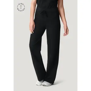 High Waisted Wide Leg Black