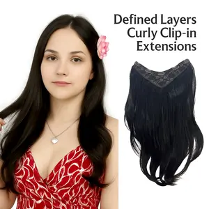 Suze Wig Long Curly -Defined Layers- Clip-In Wig for Women - Premium Quality Synthetic Hair Extensions for Flawless, Undetectable Finish hair extension