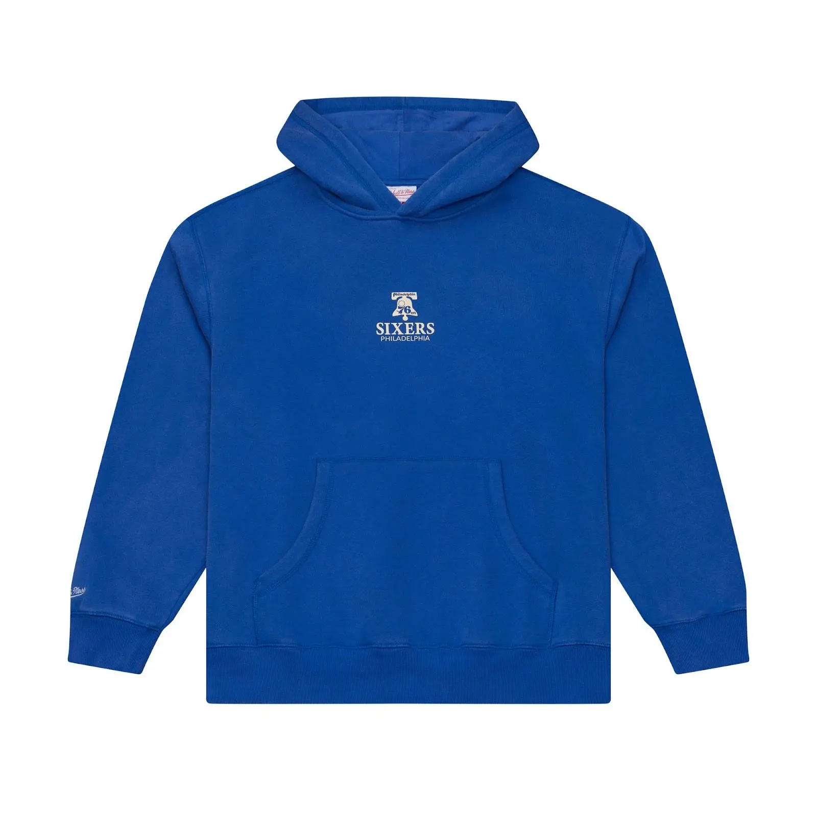 Philadelphia 76ers Royal Core Essentials Fleece Hoodie NBA Throwback Sweatshirt Vintage Fan Gear Mitchell & Ness