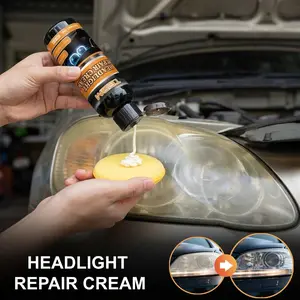 Car Light Repair Cream, DIY Restoration, Quick Renewal, Removes Yellowing and Oxidation, Enhances Transparency, Multi-Use for Various Lights, Car Plastic Polish