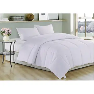 HomeRoots  1 x 88 x 66 in. White Polyester Medium Warmth Twin Size Down Alternative Comforter Duvet Insert