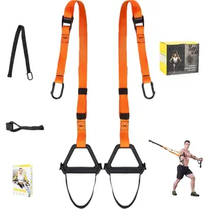 Bodyweight Resistance  Straps,Suspension  Straps Complete Home Gym Fitness Trainer kit for Full- Workout Easy Setup Gym Home Outdoors