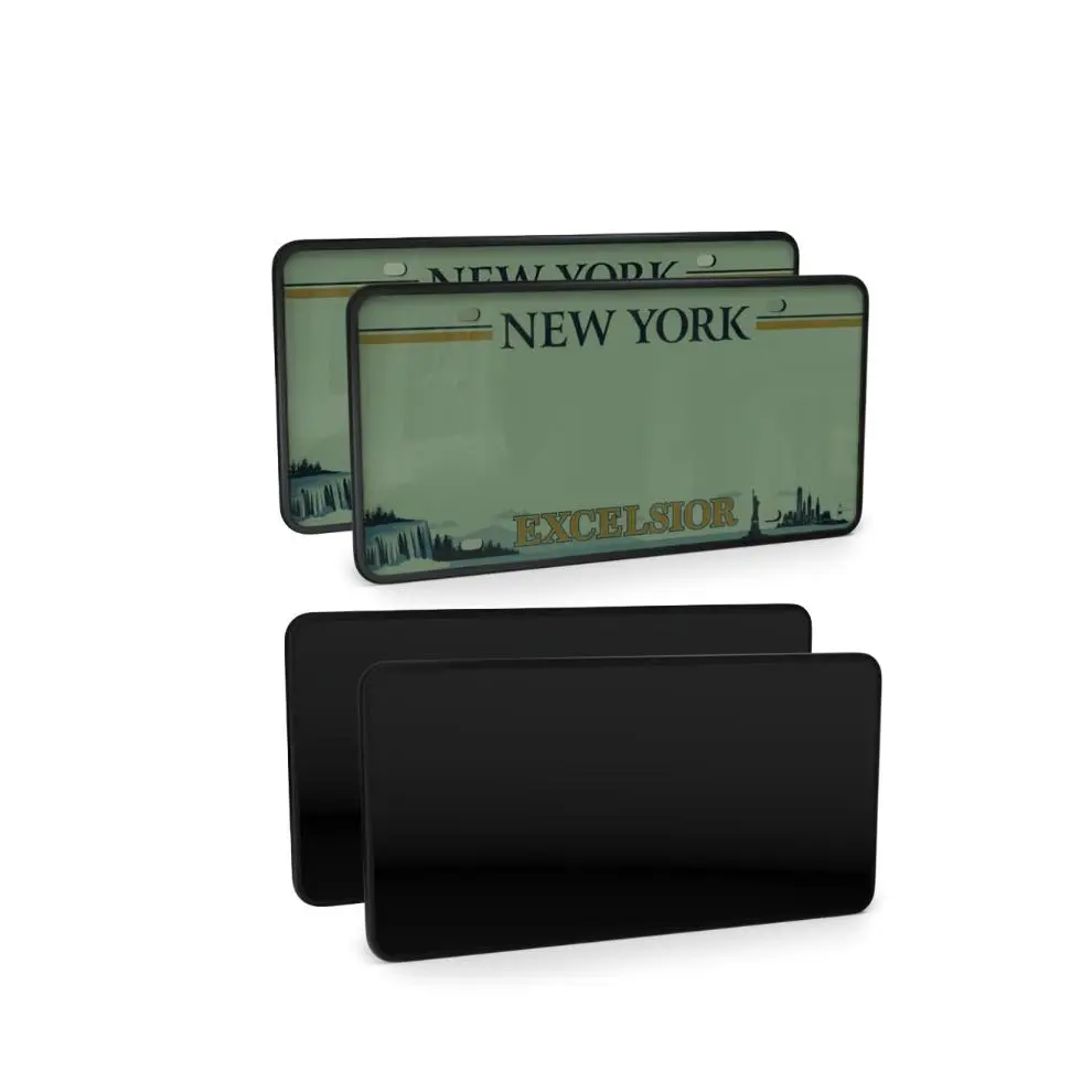 Stealth Blackout License Plate Cover Remote Control Double Kit for USA Canada Car Accessories Vehicle Privacy Solution