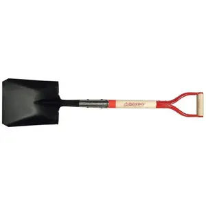 Union Tools 42101 Square Point Shovel with Rolled-step and Dual Rivet and D-grip