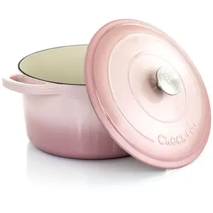 Crock-Pot Artisan 7 Quart Enameled Cast Iron Dutch Oven w Lid