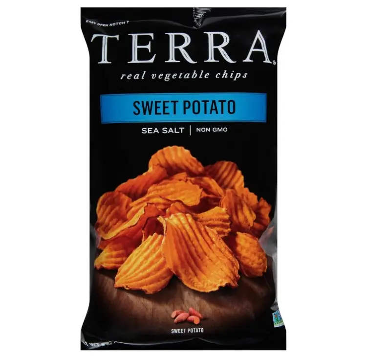 Terra Vegetable Chips, Crinkle Cut Sweet Potato with Sea Salt, 5 oz