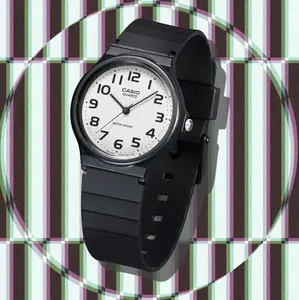 Casio MQ-24 Analog Watch – Black Case, White Dial
