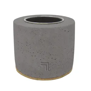 Sharper Image 4 in. Black & Gray Concrete Round Multi-Fuel Fire Pit