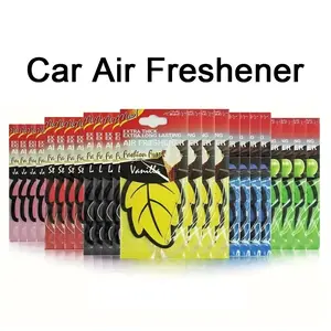 Car Air Freshener Ornament, Car Diffuser, Car Accessory, 3-50 Counts/set Natural Scented Tea Auto Shine Paper Hanging Vanilla Perfume Fragrance, Leaf Shape for Home Bathroom Auto Car Interior Decoration, Car Odor Remover, Car Deodorizer