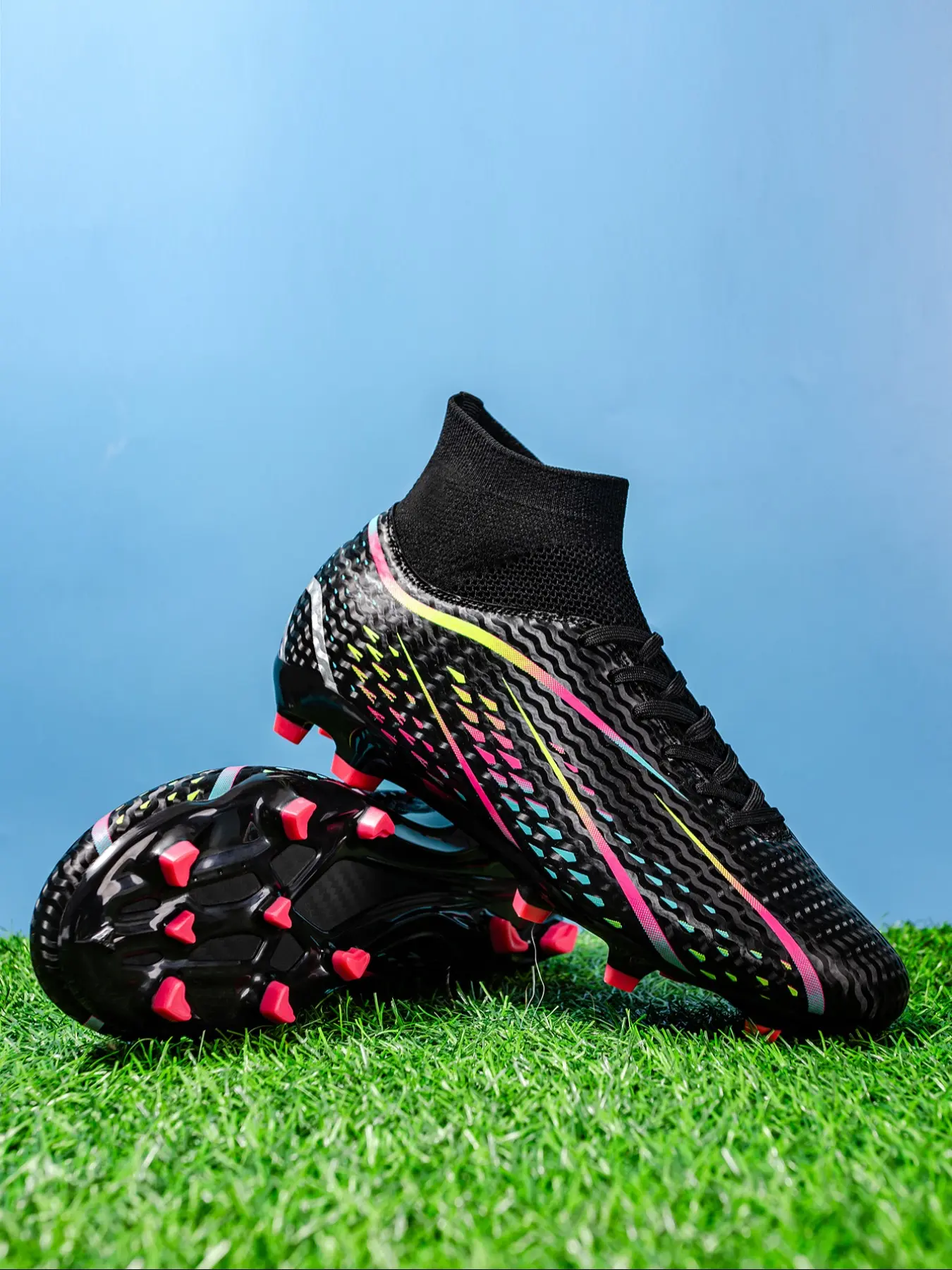 Adult Anti-Slip Fg/ag Long Studs Competition Training Shoes, Men's Breathable Football Boots, Professional College Soccer Cleats