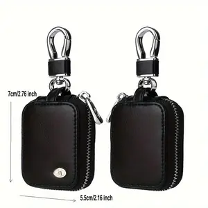 Premium PU Leather Protective Case for AirPods 1/2/3/Pro/Pro 2 with Soft Microfiber Interior & Metal Keychain for Secure Travel