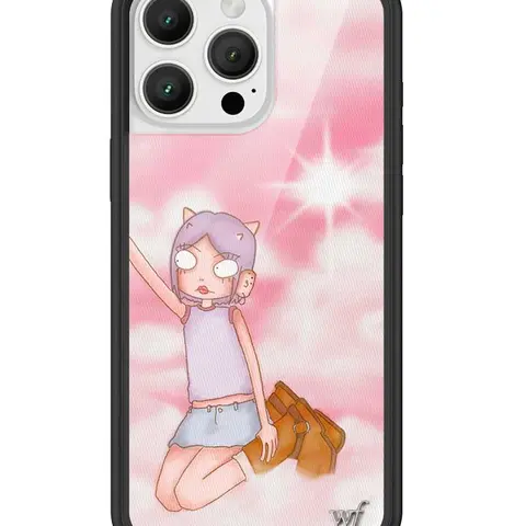 Enya Emergency Intercom Collaboration Limited Edition iPhone Case - Durable Polyurethane Rubber, Shockproof Raised Bumpers, Bright Pink Handmade Custom Cover with Protection, Women-Owned Small Business Screen Protector Accessory