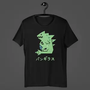 POKE x MH - Boy, Gaming, Japan, Shiny, Tyranitar, Monster, Hunter Shirt, Fashion Cotton, Full Colors, Full Sizes, For Men, For Women