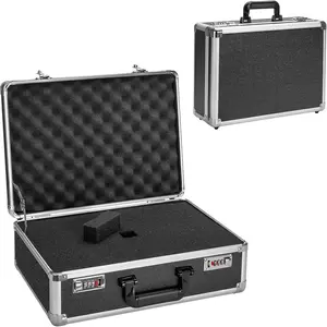 Combination Lock Box - Locking Storage Case with Customizable , 18.9" Portable Lockable Case for Personal Items, Valuables, Documents, Briefcase for , , Medications, Black