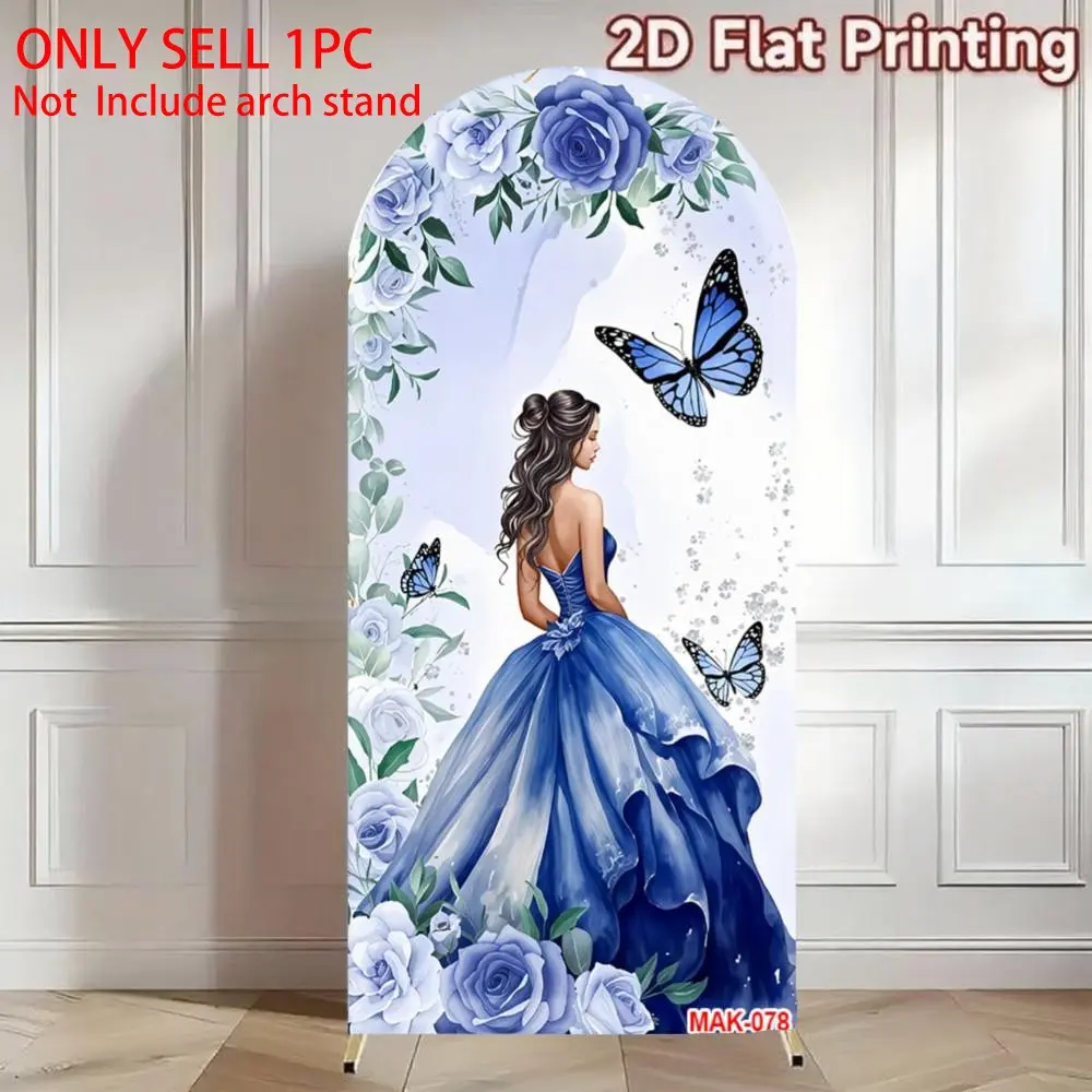 Quinceanera Blue Princess Dress Girl Arch Backdrop Cover for 15th Birthday  Girl Party Sweet Celebration Decoration Wall Hanging Backdrop Backdrop  Stand Arch Birthday Party Decorations - TikTok Shop