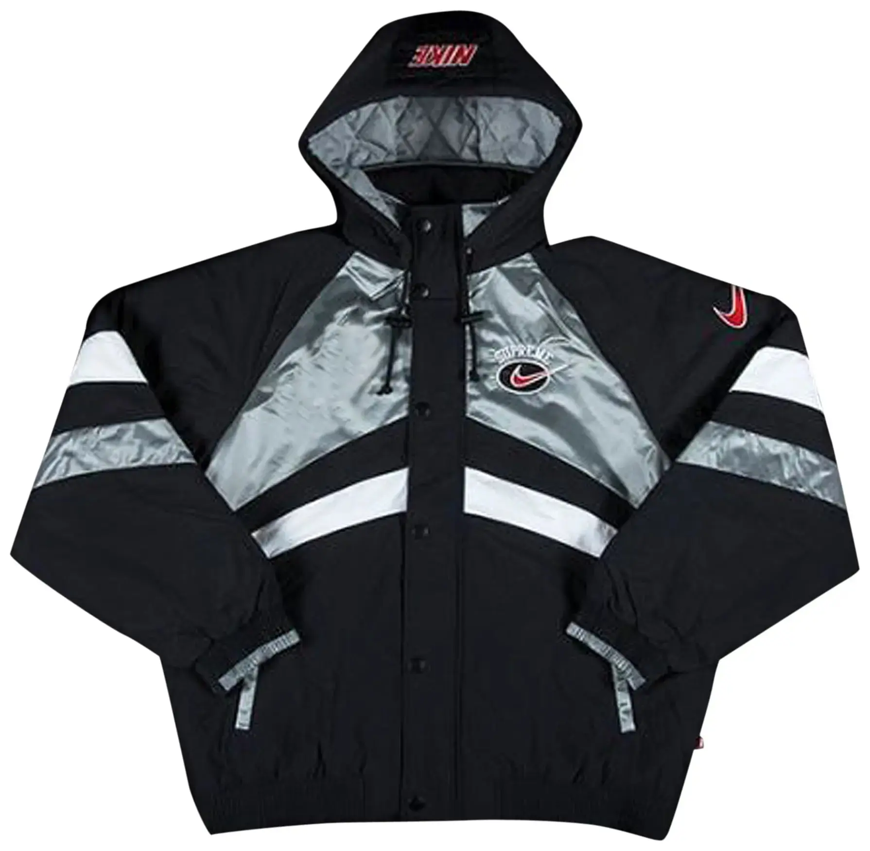 Supreme x Nike Hooded Sport Jacket 'Silver', Male Sports Jacket