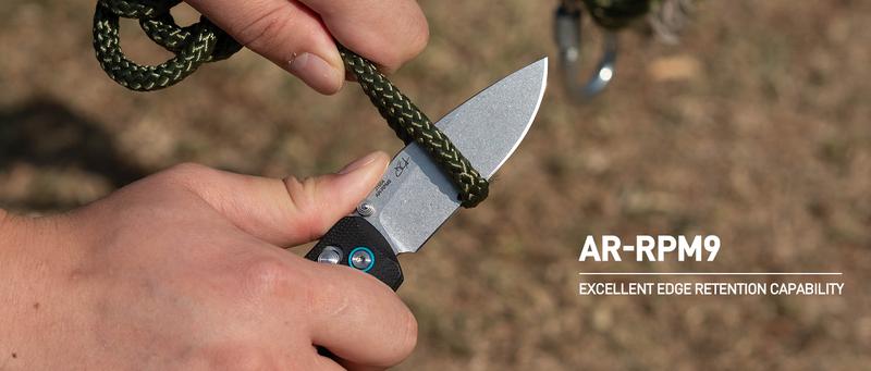 CJRB Maximal Pocket Tool Knife with 2.95" AR-RPM9 Steel Blade and G10 Handle Knife for Camping, Survival Gear, Outdoor Survival Supplies and Survival Equipment Set