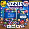 Uzzle 4.0 Strategy Board Game + Free Uzzle Frenzy Expansion | 100 New Challenges | Family Tabletop Puzzle Game Set