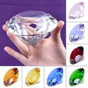 Shaped Paperweight Cut Giant Gemstone Wedding Office Desktop Ornament Birthday  Transparent easter egg Gift Glass Design Decoration Items Purple Green mannequin head