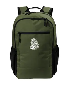 Green Michigan State Backpack with Gruff Sparty Logo