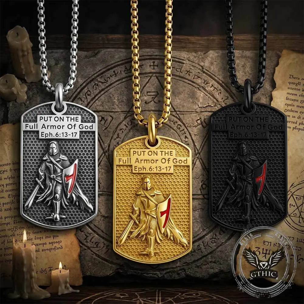 GTHIC 26 mm Stainless Steel Knight Armor Pendant, Retro Gothic Armor Motif Faith Jewelry for Biker Style or Casual Wear, Birthday