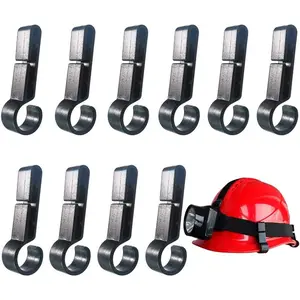 10 Helmet Clips for Hard Hat, Easily Mount Headlamp on Narrow-Edged Helmet