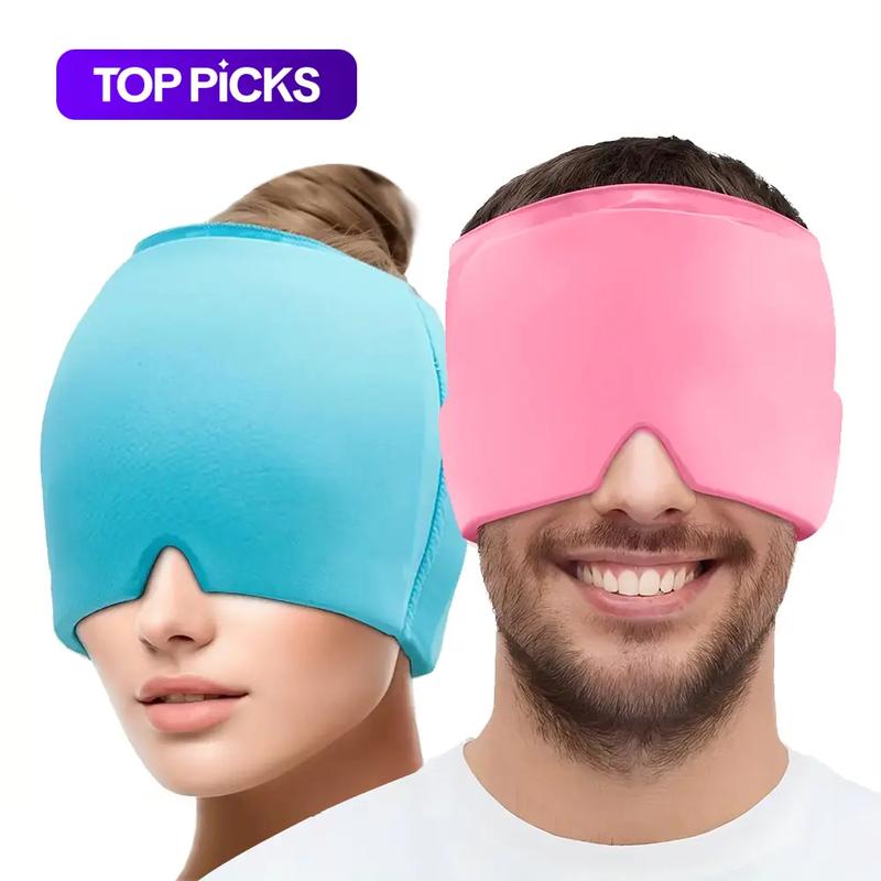 Cold Compression Face Cold & Hot Compress Gel Cap, 2 Counts Reusable Ice Compress Face Mask ...