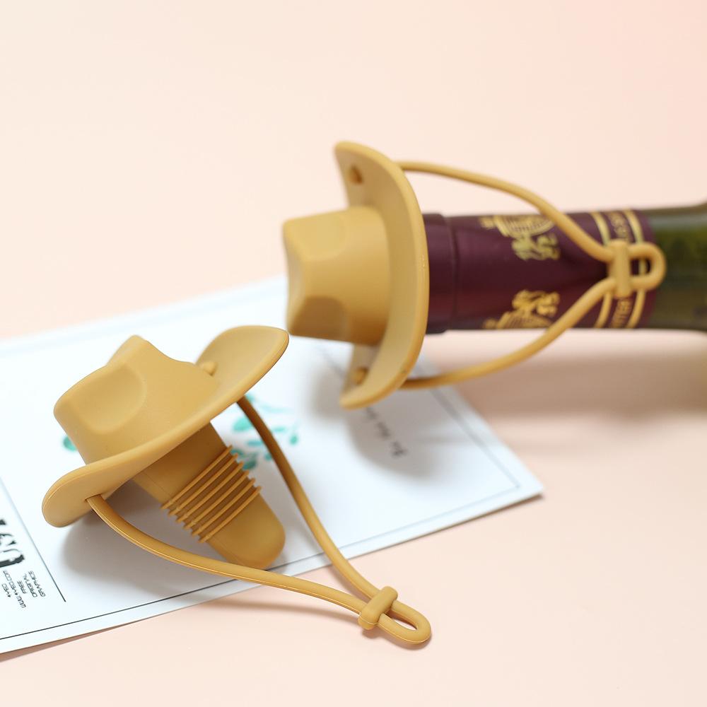 Silicone Stopper For Red Wine Western Cowboy Hat Creative