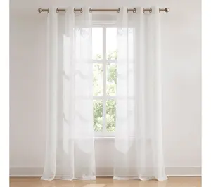 Lush Decor Aileen Textured Raindrop Sheer Window Curtains Pair