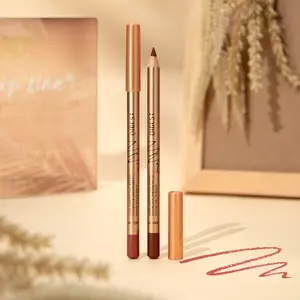 Qibest Lip Liner Set, Long-Lasting, Smudgeproof, Matte Tube, 12 Colors Makeup Kit, High Pigmentation, Non-Stick Cup