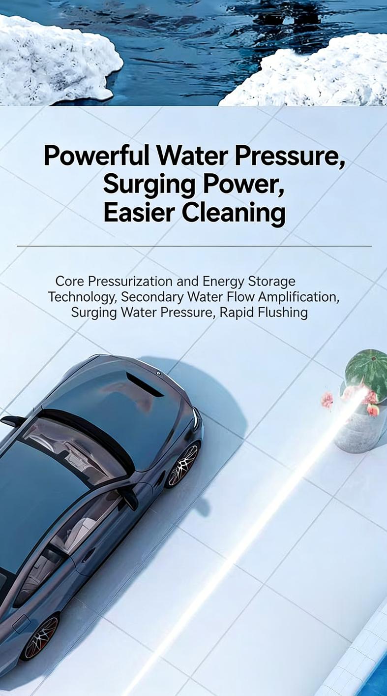 Wireless High-Pressure Car Wash Water Gun Portable Lithium Battery Home Use US Standard High-Pressure Car Wash Water Gun Car Washing Machine