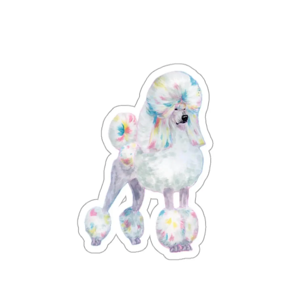 Poodle dog breed Sticker, Watercolor animal stickers, fine art Stationery, Dog Lover Gift Cute Gifts for Dog Lovers