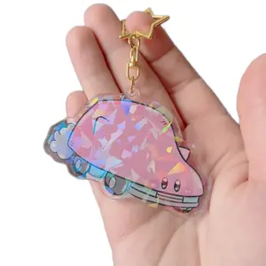 Karby (Kirby Car) Holographic Double sided Keychain
