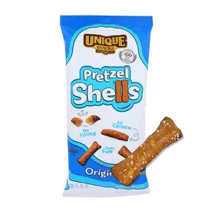 Unique Snacks Original Pretzel Shells, Delicious Homestyle Baked Snack Bag, Vegan, OU Kosher, and Non-GMO Food, No Artificial Flavor, 10 Oz. Bag, Pack of 3 Fried