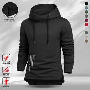 Men's Multi-Color Turtleneck Hooded Long-Sleeved Sweater Soft Skin-Friendly Fabric Drawstring Design Daily Leisure Commuting Fitness Versatile Personalized Style