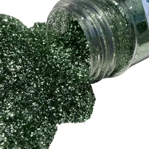 Green Apple Green Metallic Polyester Glitter 2 oz UV & Solvent Resistant High-Quality Glitter for Epoxy & Nail Polish Projects
