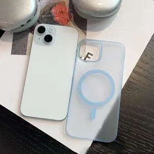 Phone Case: Luxury Hard Translucent Matte Magnetic Wireless Charging Phone Case, for iPhone 17 Pro Max  17Air12 13 14 15 16 Pro Max Plus , Designed for Wireless Charging with a Sleek, Anti-Yellowing, Scratch-Resistant