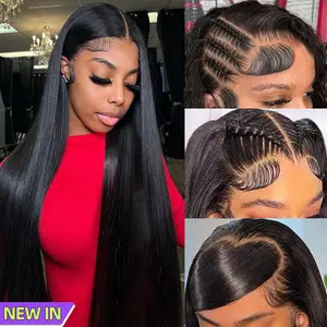 【NEW IN】Lemoda 13x6 HD Transparent Lace Frontal Human Hair Wigs 200% Density Pre-Cut / Pre-Plucked Brazilian Straight Lace Front Wig With Tiny Knots