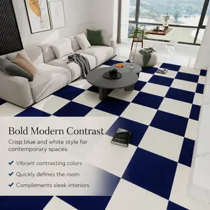 30x30cm Modular Carpet Tiles, DIY Customizable Room Mat, Modern Minimalist Nordic Style, Soft Comfortable, Ideal for Living Room, Office, Studio