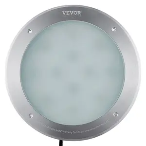 VEVOR 120V AC LED Pool Light, 10in 40W, RGBW Color Changing Inground Swimming Pool Spa Light Underwater, with 100 FT Cord Remote Control, Fit for 10 in Large Wet Niches, IP68 & Tested to UL Standards